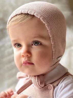NWT ESPAÑA CONDOR Moss Stitch Cotton Bonnet